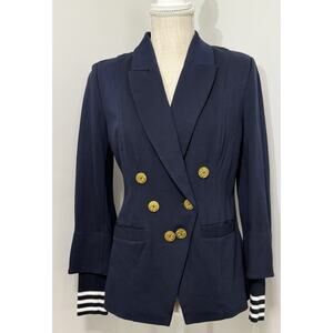 Cabi Blazer Size 6 Navy Nautical Grand Slam Style 5150 Double Breasted Jacket